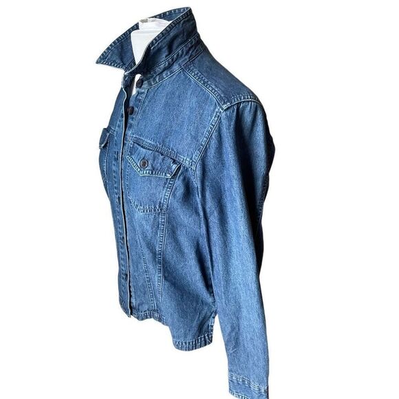 Lemongrass Denim Button Up, Small. Coastal Cowgirl, Minimalist - Picture 2 of 11